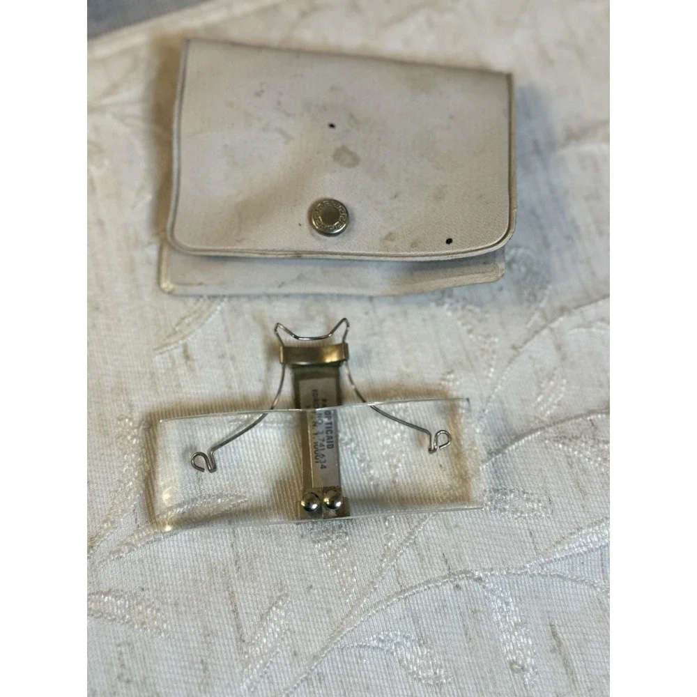 Vintage 1970s Edroy Opticaid Clip-On Magnifier – Original Case Included. Loupe